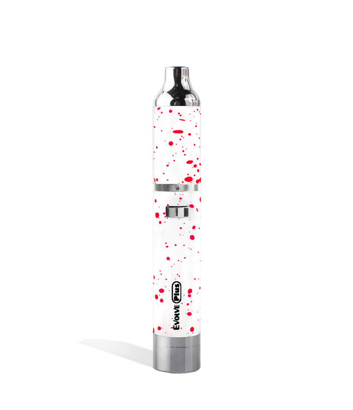 White Red Spatter Wulf Mods Evolve Plus Concentrate Vaporizer on white background