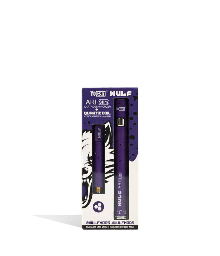 Purple Black Spatter packaging Wulf Mods ARI Slim Concentrate Kit on white background