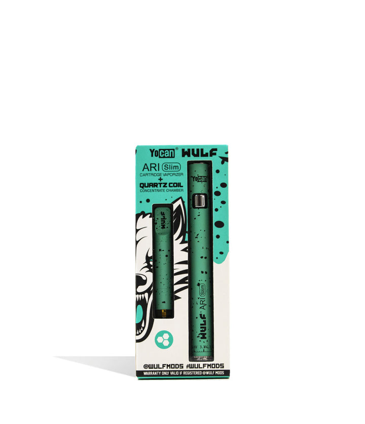 Teal Black Spatter packaging Wulf Mods ARI Slim Concentrate Kit on white background