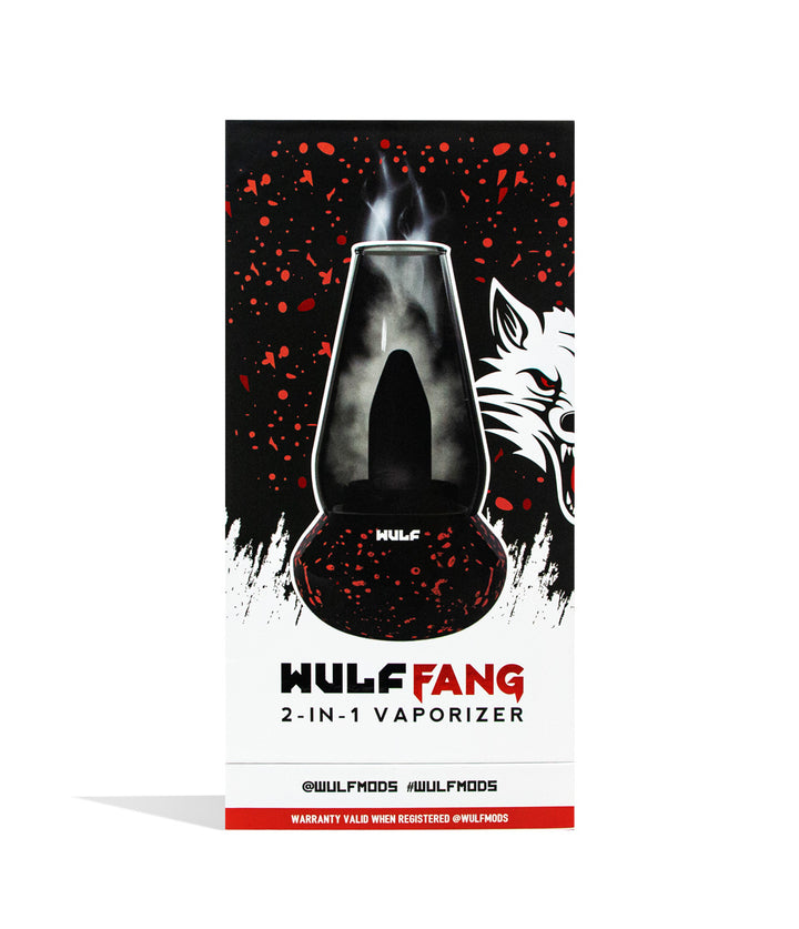 Black Red Spatter packaging Wulf Mods Fang 2-in-1 Vaporizer on white background