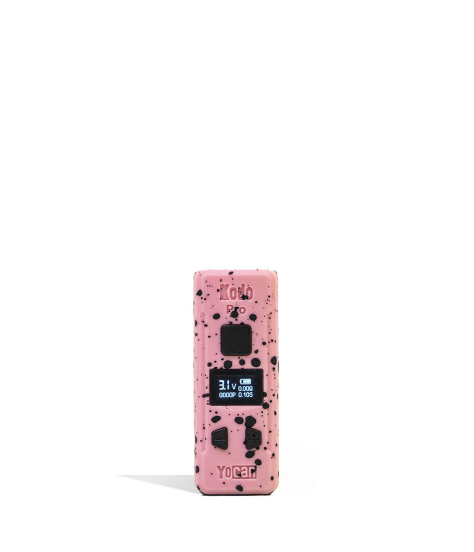 Pink Black Spatter Wulf Mods KODO Pro Cartridge Vaporizer on white background