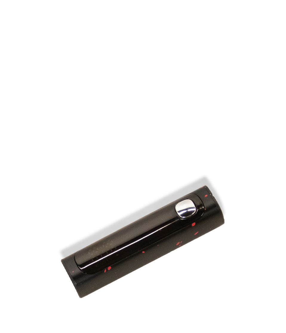 Black Red Spatter Wulf Mods Pro Digit Variable Voltage Battery Down View on White Background