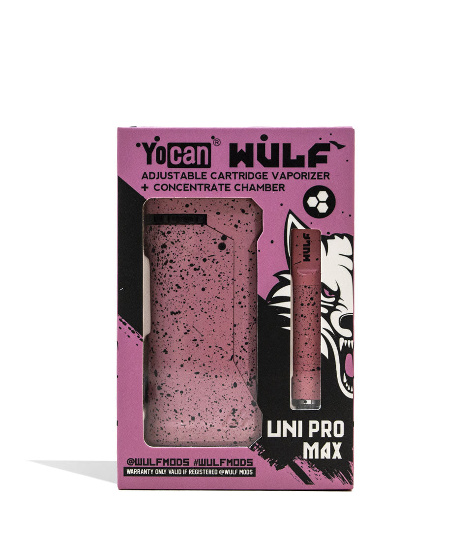 Pink Black Spatter packaging Wulf Mods UNI Pro Max Concentrate Kit on white background