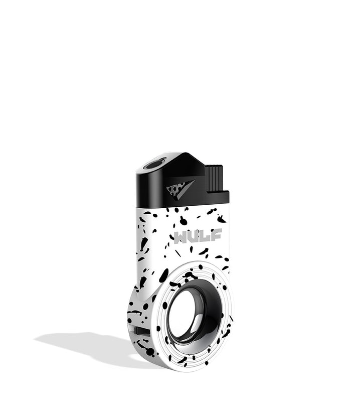 White Black Spatter Wulf Mods Vert Inverted Torch on white background