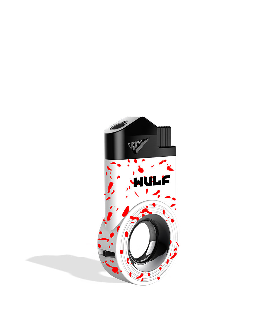 White Red Spatter Wulf Mods Vert Inverted Torch on white background